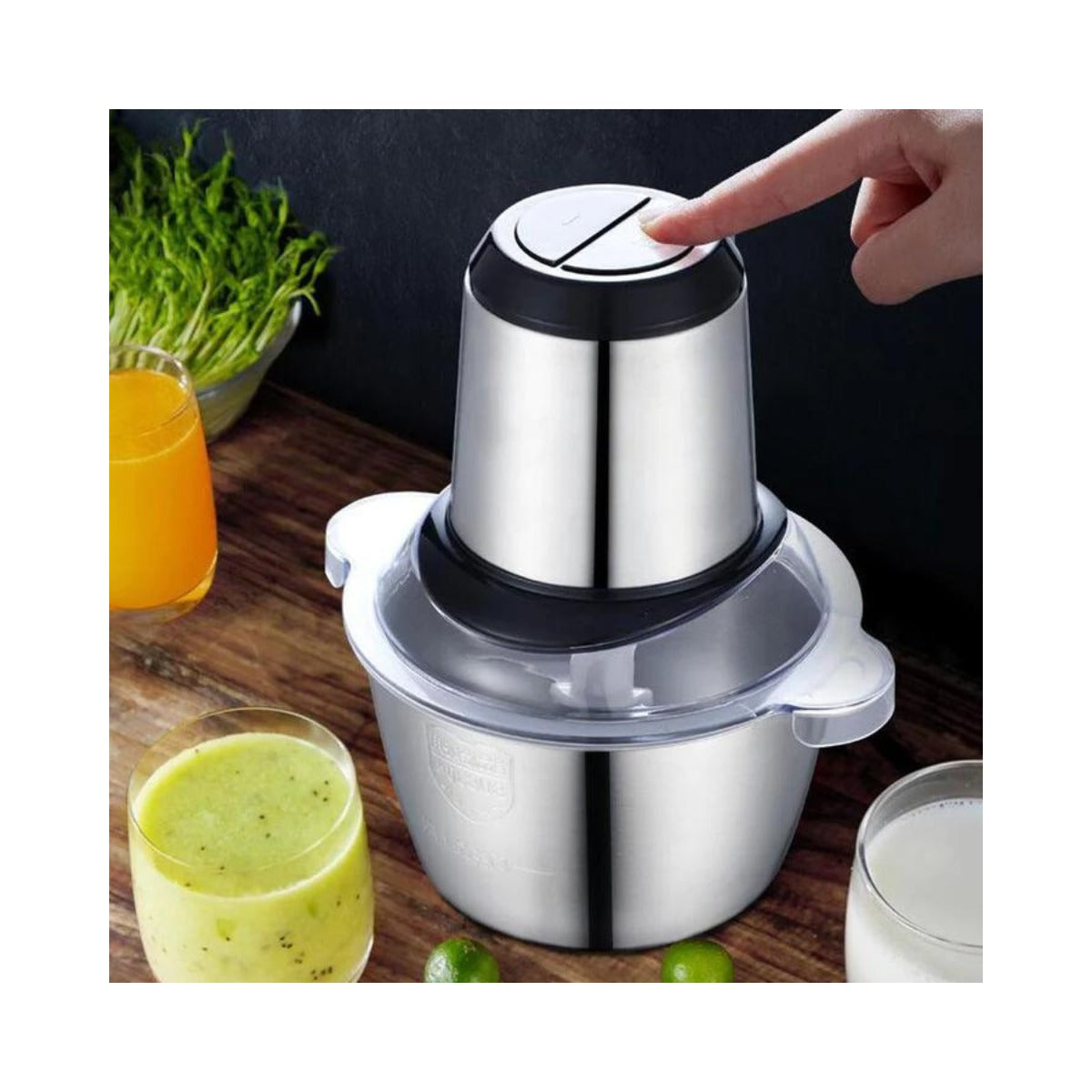 Picador Procesador de Alimentos Multifuncional 3 LITROS - 4 Hojas de Acero Inoxidable, Fácil de Limpiar, Compacto y Duradero!