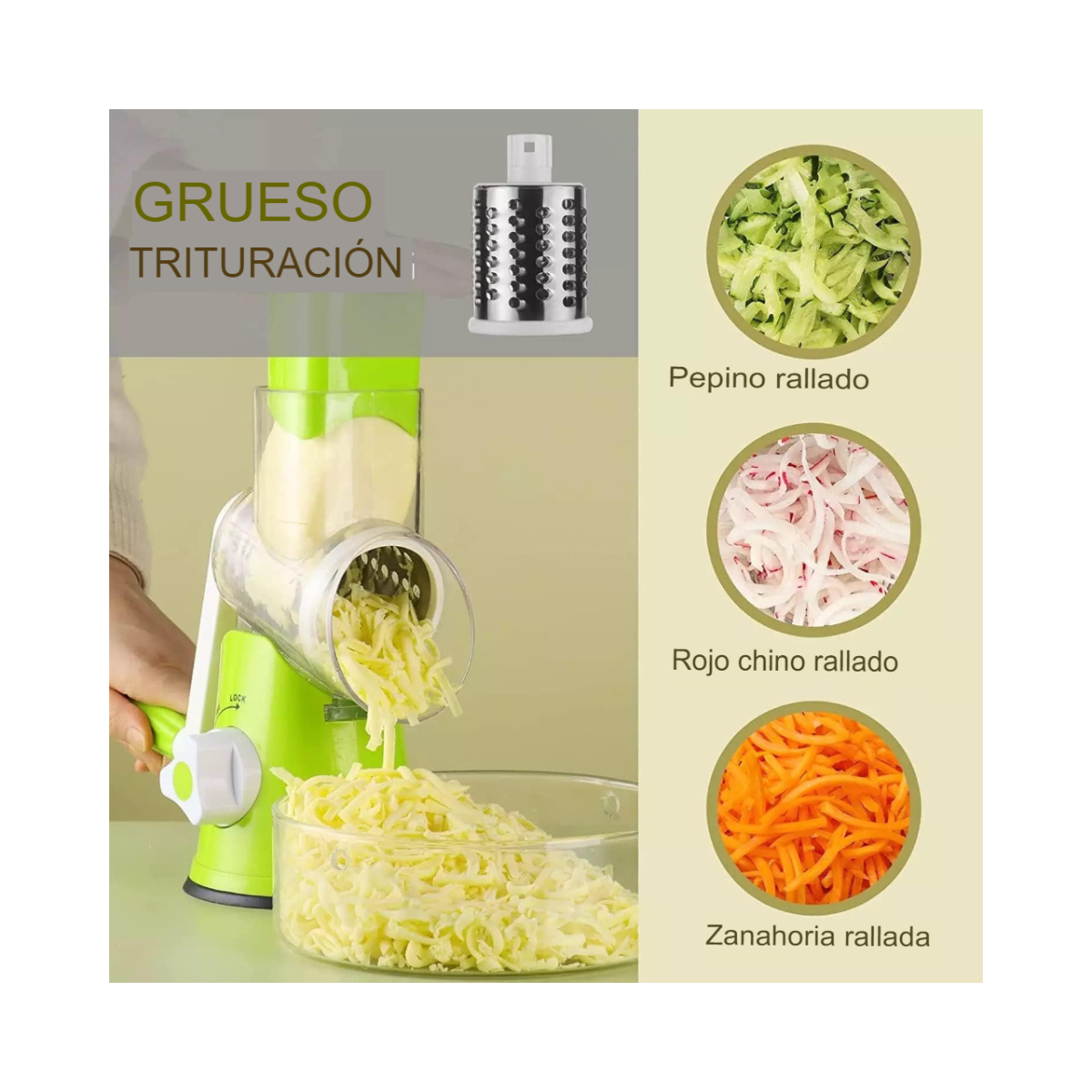 Rallador y Cortador de verduras