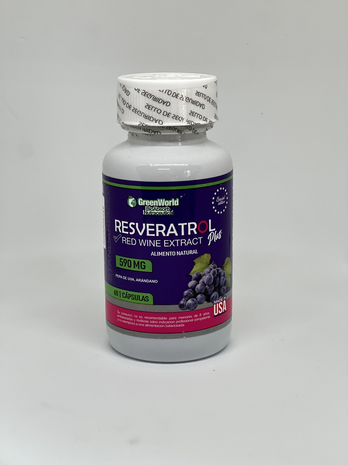 RESVERATROL™ 590 mg - GRAN OFERTA 3 X 2 🔥🔥- El Secreto para Combatir el Envejecimiento - 60 capsulas