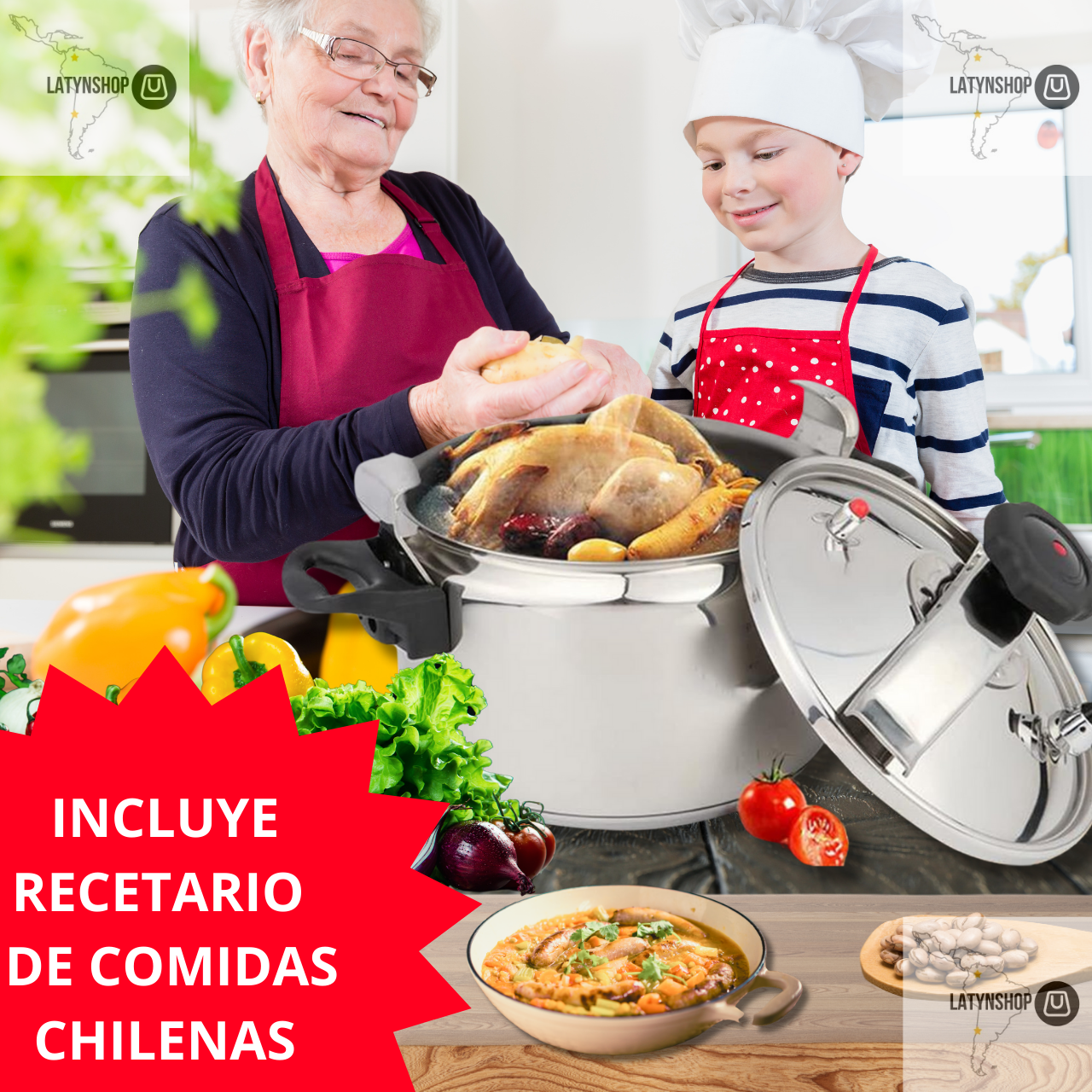"¡Cocina como una profesional con la Olla a Presion de 9, 7 y 5 Litros de Aluminio de Alta Pureza: Rapidez, Seguridad y Sabor en Cada Plato! 🍲✨