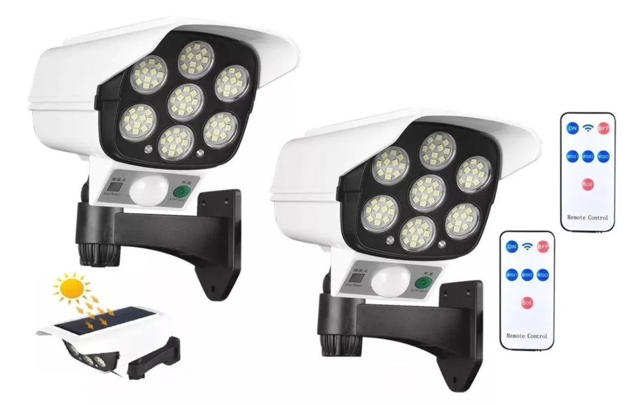 Camara Seguridad Vigilancia Falsa Solar