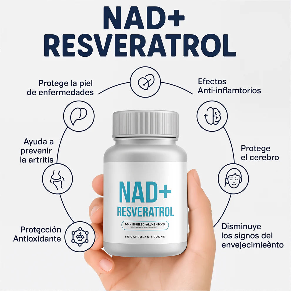 NAD+ RESVERATROL 500MG 60 CAPS ORIGINAL