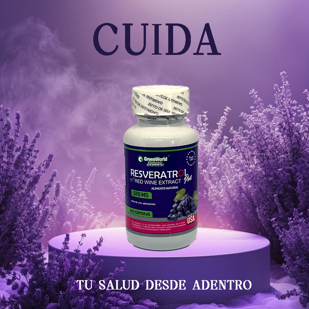 RESVERATROL™ 590 mg - GRAN OFERTA 3 X 2 🔥🔥- El Secreto para Combatir el Envejecimiento - 60 capsulas