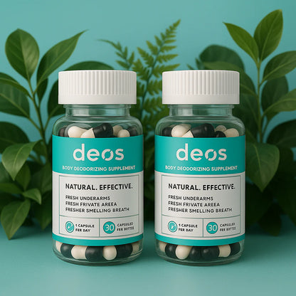 DEOS™ 30 CAP - GRAN OFERTA 3 X 2 🔥🔥- El primer desodorante interno que elimina el olor corporal de pies a cabeza