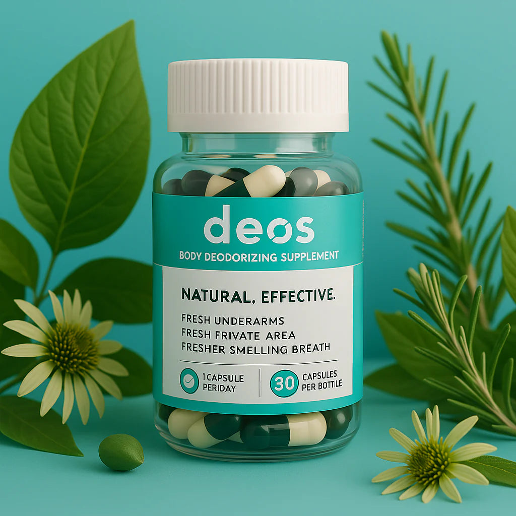 DEOS™ 30 CAP - GRAN OFERTA 3 X 2 🔥🔥- El primer desodorante interno que elimina el olor corporal de pies a cabeza