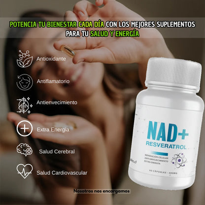 NAD+ RESVERATROL 500MG 60 CAPS ORIGINAL