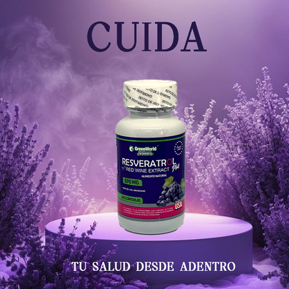 RESVERATROL™ 590 mg - GRAN OFERTA 3 X 2 🔥🔥- El Secreto para Combatir el Envejecimiento -  60 capsulas