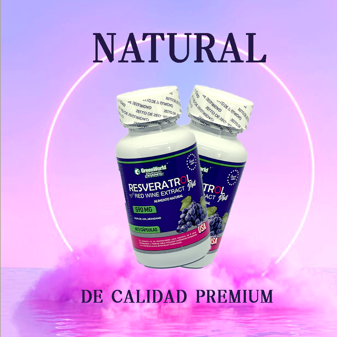 RESVERATROL™ 590 mg - GRAN OFERTA 3 X 2 🔥🔥- El Secreto para Combatir el Envejecimiento -  60 capsulas